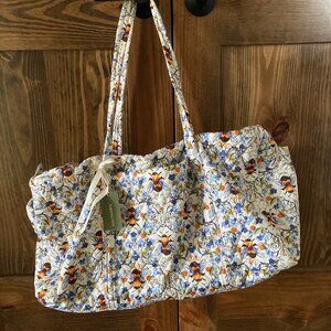 NWT Vera Bradley Large Original Duffel Bee Garden Print + Set of 3 Pouches